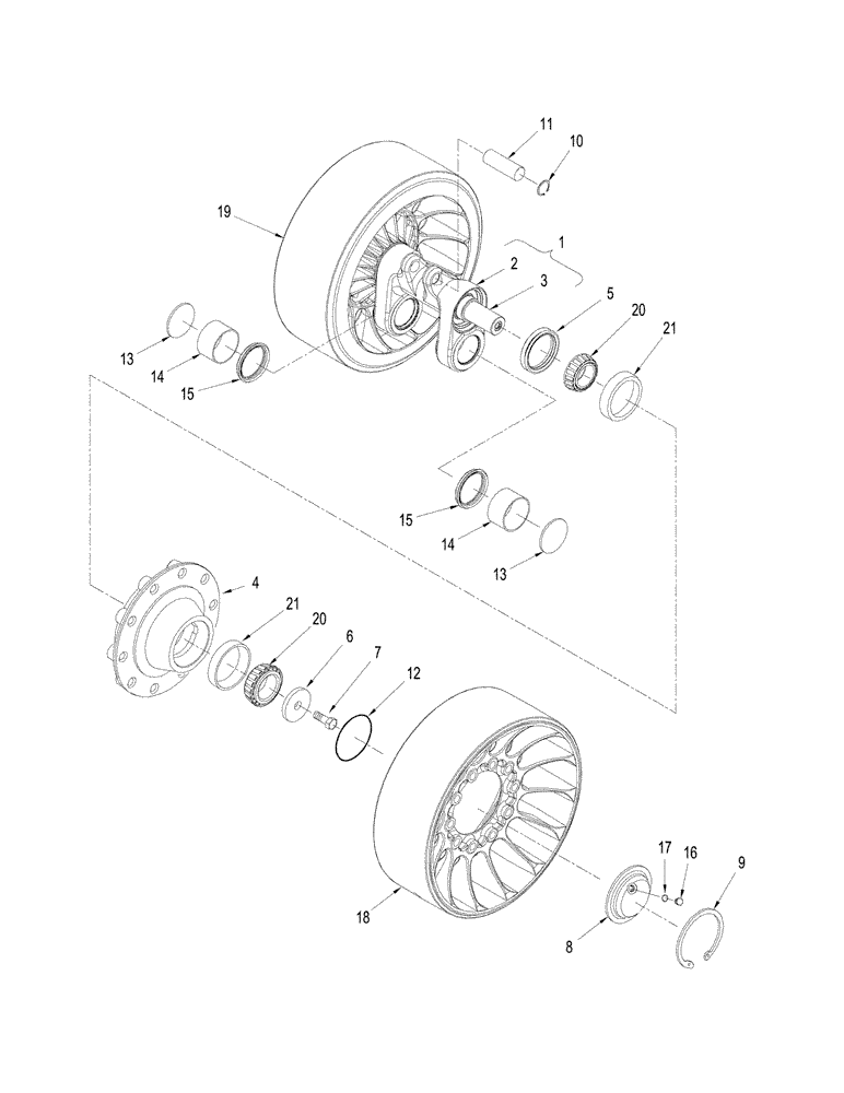 Схема запчастей Case IH STX425 - (06-11[01]) - AXLE ASSEMBLY - FRONT IDLER, QUADTRAC TRACTOR, ASN JEE0107427 (06) - POWER TRAIN