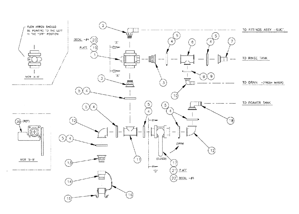 Схема запчастей Case IH SPX3200 - (09-024) - VALVE ASSEMBLY, RINSEAND FOAM, SUCTION (ELLIP TANK) (78) - SPRAYING