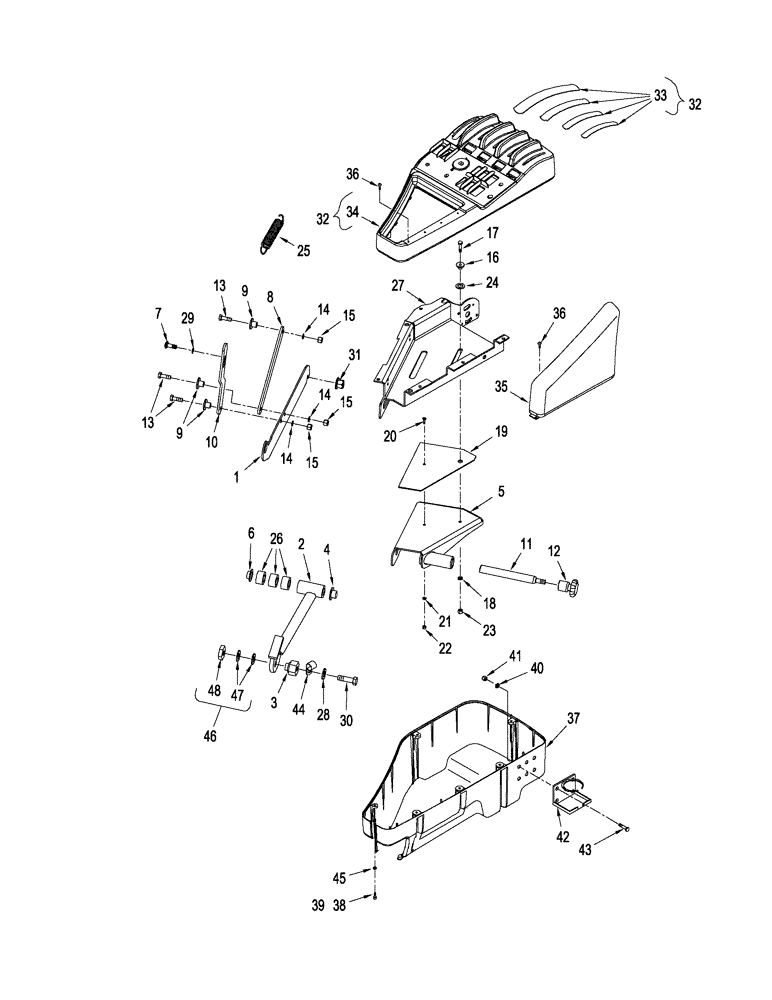 Схема запчастей Case IH STX430 - (09-20) - CONSOLE - RIGHT HAND ARMREST, ELECTRIC, BSN Z7F105745 (09) - CHASSIS