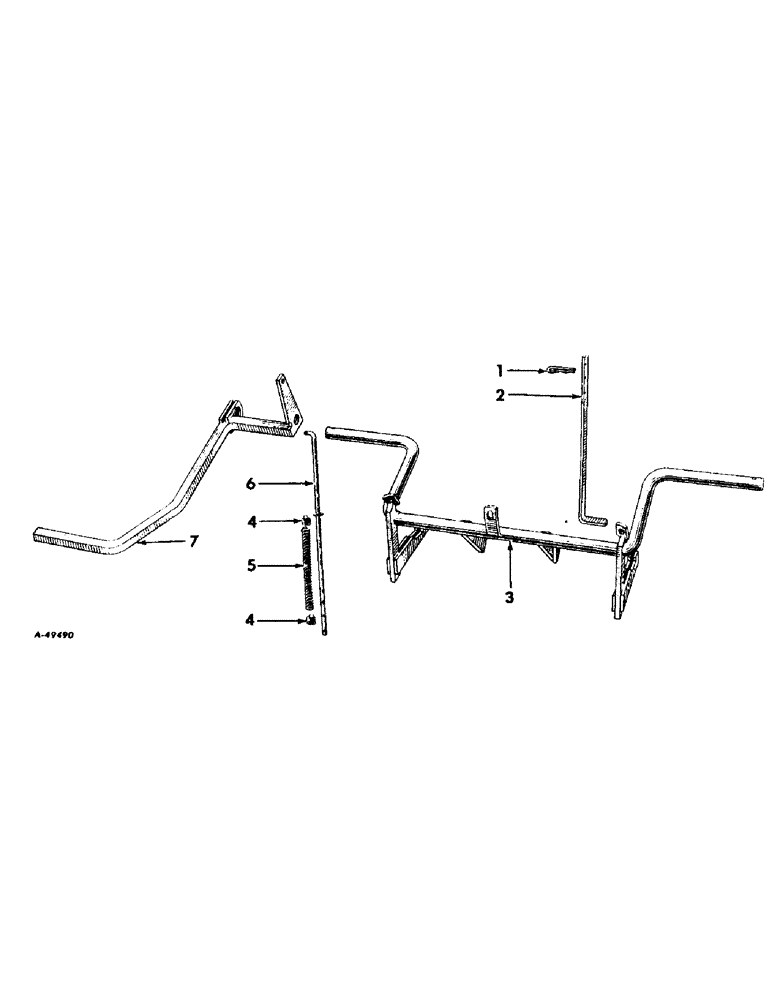 Схема запчастей Case IH INTERNATIONAL - (A-08) - REAR SECTIONS, FRAME AND TOOL BAR, 36 TO 42 IN. ROWS 