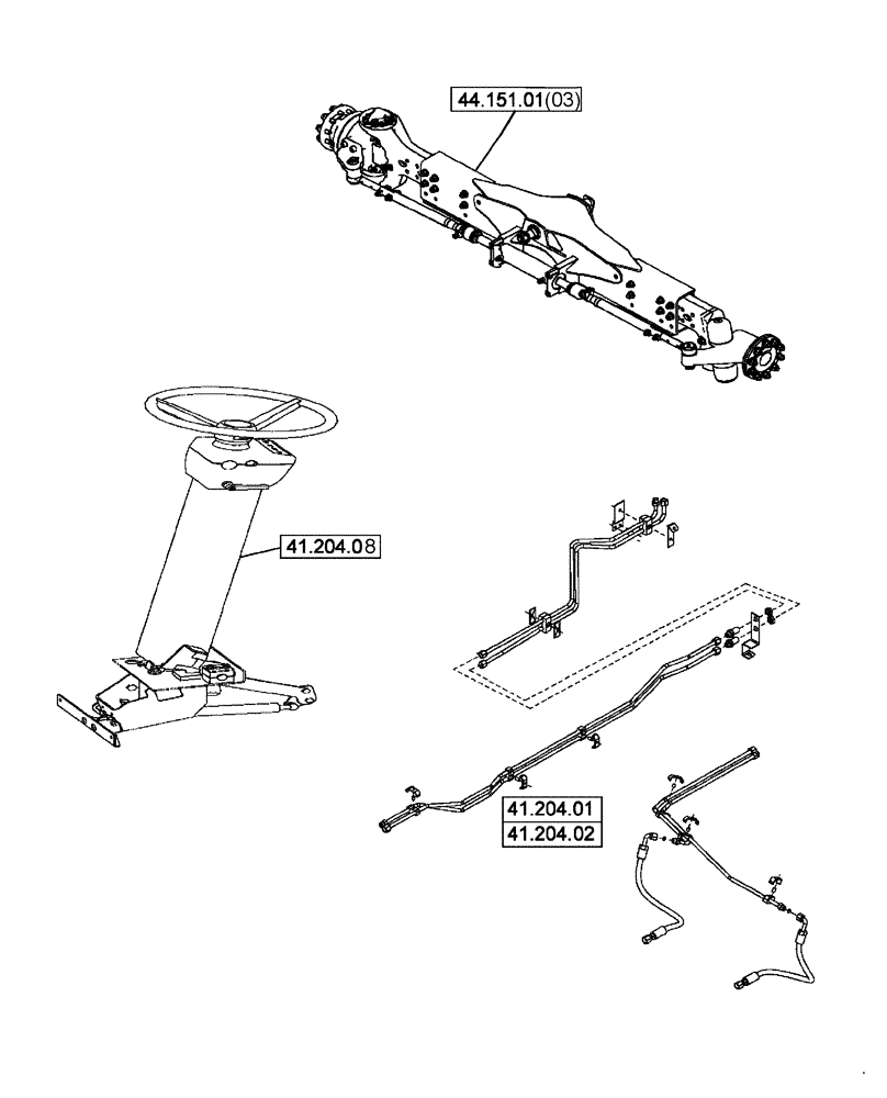 Схема запчастей Case IH 2577 - (41.000.00) - SECTION INDEX - STEERING (41) - STEERING