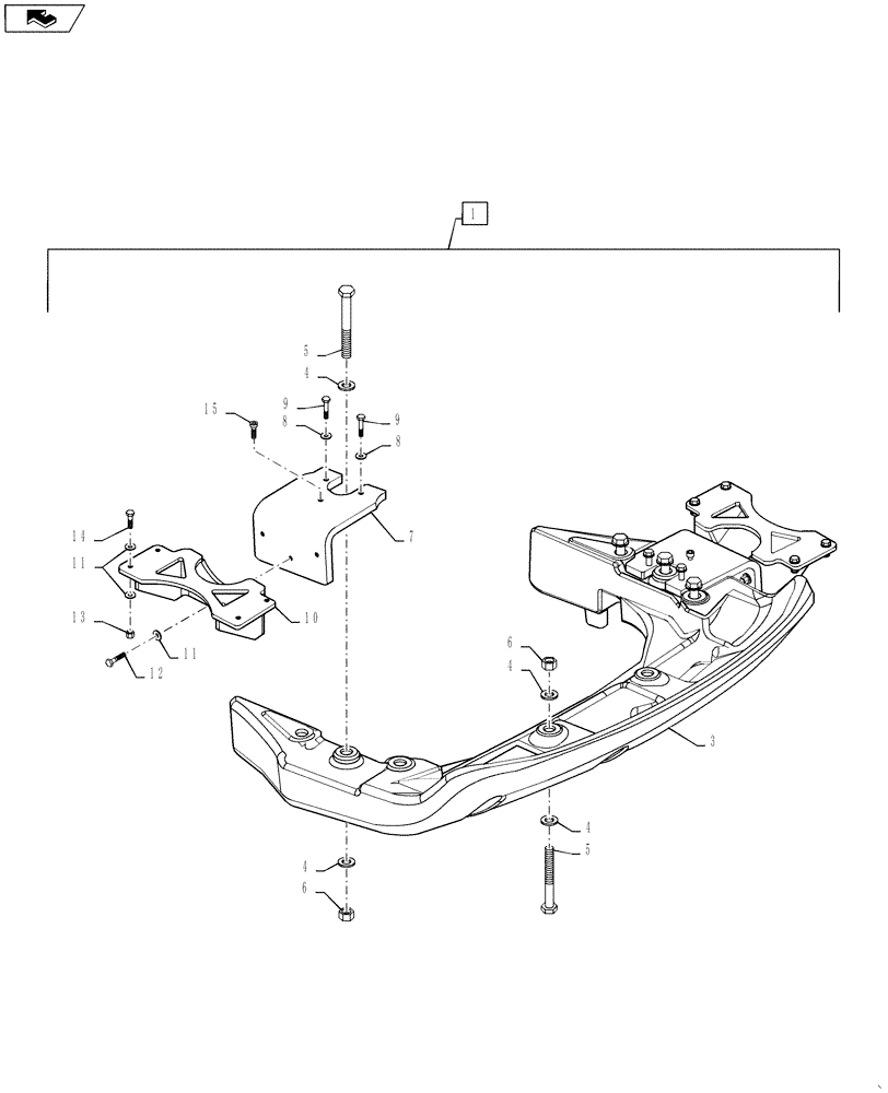 Схема запчастей Case IH STEIGER 400 - (88.039.02) - DIA KIT, ADDITIONAL PRODUCTS - FRONT BUMPER KIT (RC) (88) - ACCESSORIES