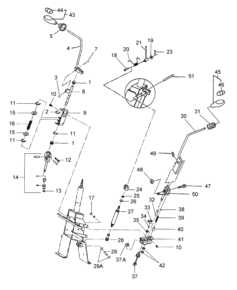 Схема запчастей Case IH FARMALL 60 - (03.06) - COLUMN SHIFT & TILT/TELESCOPING STEERING COLUMN - EHSS (03) - TRANSMISSION