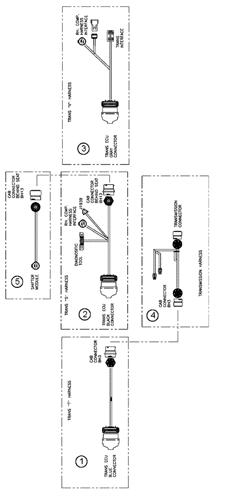 Схема запчастей Case IH FLX4010 - (08-005) - AUTOMATIC TRANSMISSION ELECTRIC GROUP (06) - ELECTRICAL