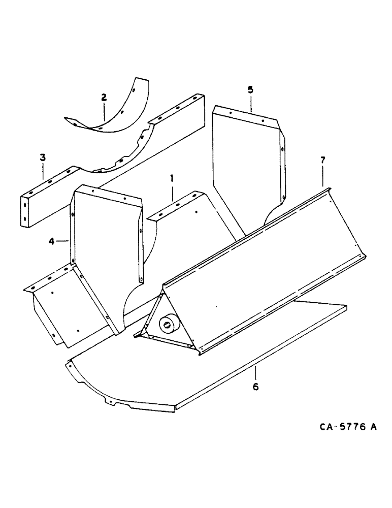 Схема запчастей Case IH 1460 - (17-063) - DISCHARGE BEATER BOTTOM, FIXED Mounted Equipment