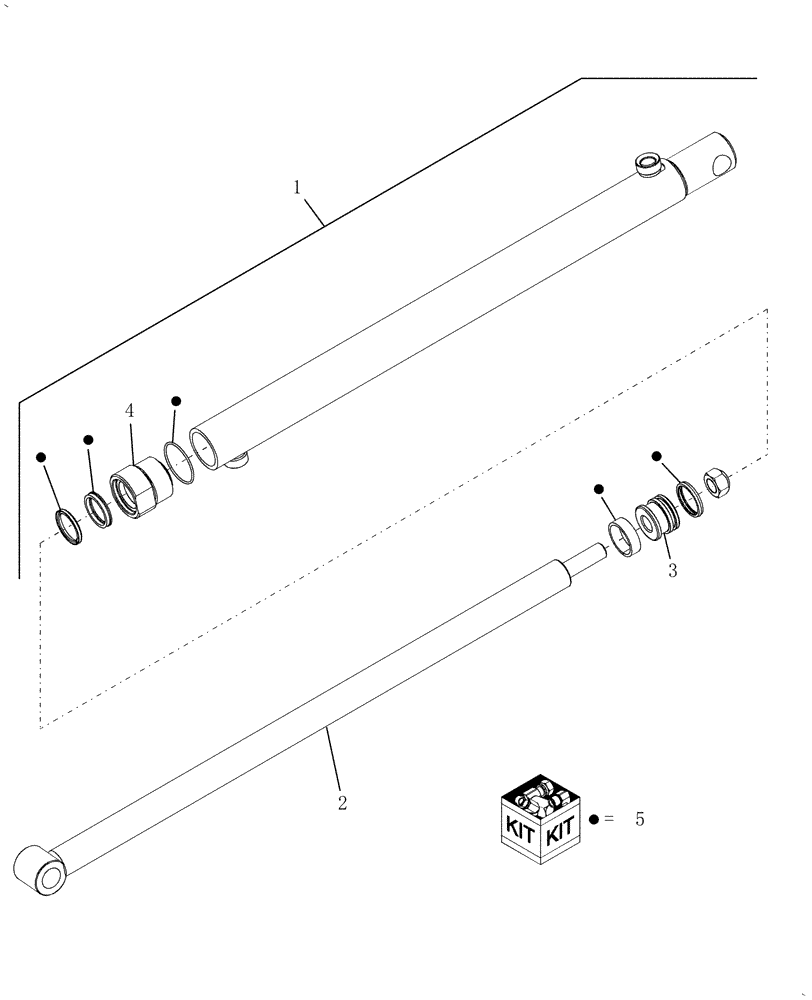 Схема запчастей Case IH L130 - (005[A]) - BUCKET CYLINDER - OGNIBENE (35) - HYDRAULIC SYSTEMS