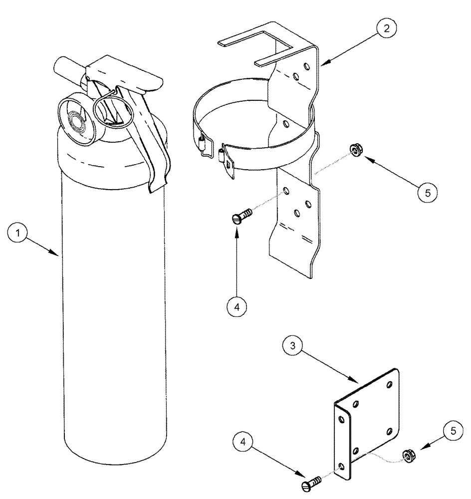 Схема запчастей Case IH 2555 - (09E-25) - FIRE EXTINGUISHER - BSN JJC0249800 (10) - CAB & AIR CONDITIONING