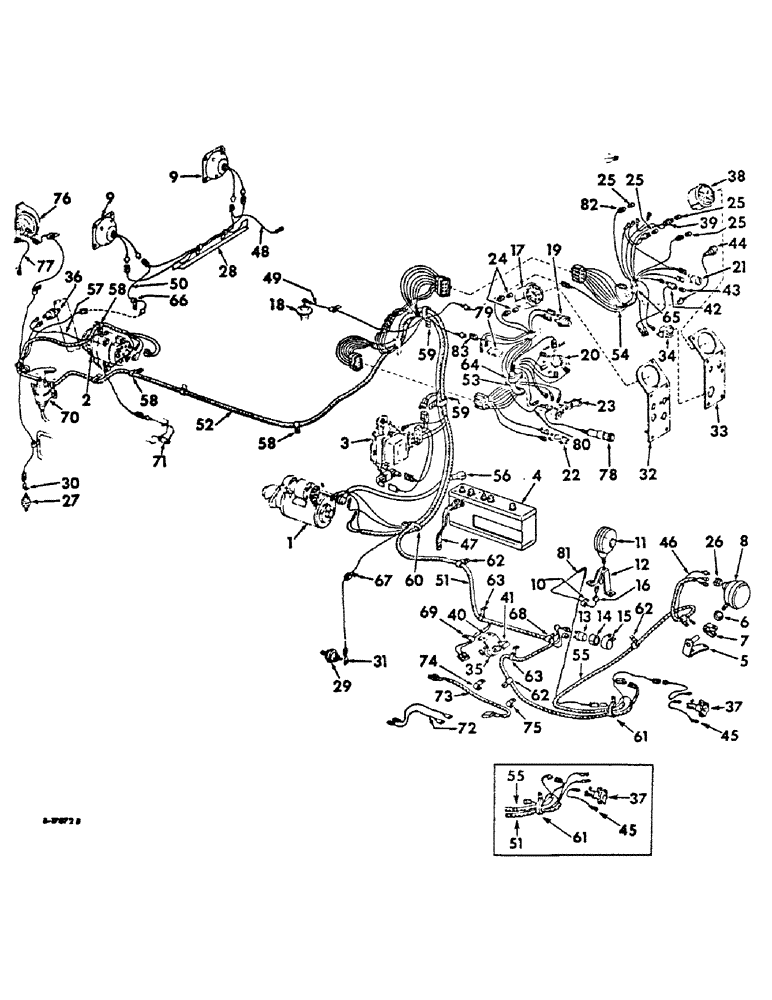 Схема запчастей Case IH 756 - (G-14) - ELECTRICAL SYSTEM, STARTING AND LIGHTING, INTERNATIONAL CARBURETED ENGINE TRACTORS (06) - ELECTRICAL SYSTEMS