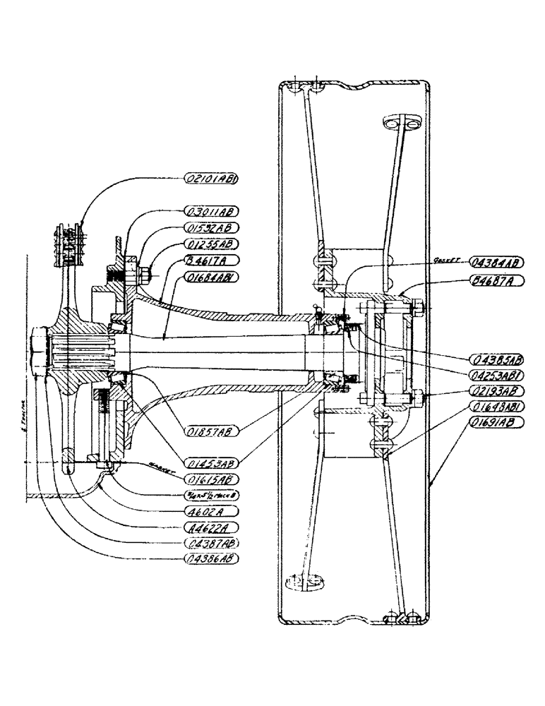 Схема запчастей Case IH DH-SERIES - (070) - REAR AXLE ASSEMBLY, FOR "D" - "DO" TRACTORS, D, DC, DH, DO (06) - POWER TRAIN