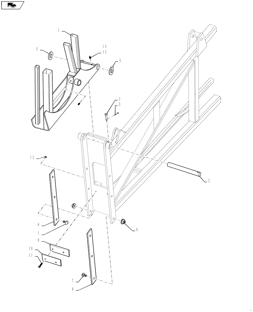 Схема запчастей Case IH 4420 - (08-015) - OUTER BOOM ASSEMBLY, LH, 90’, BEGINNING 11/2008 (09) - BOOMS