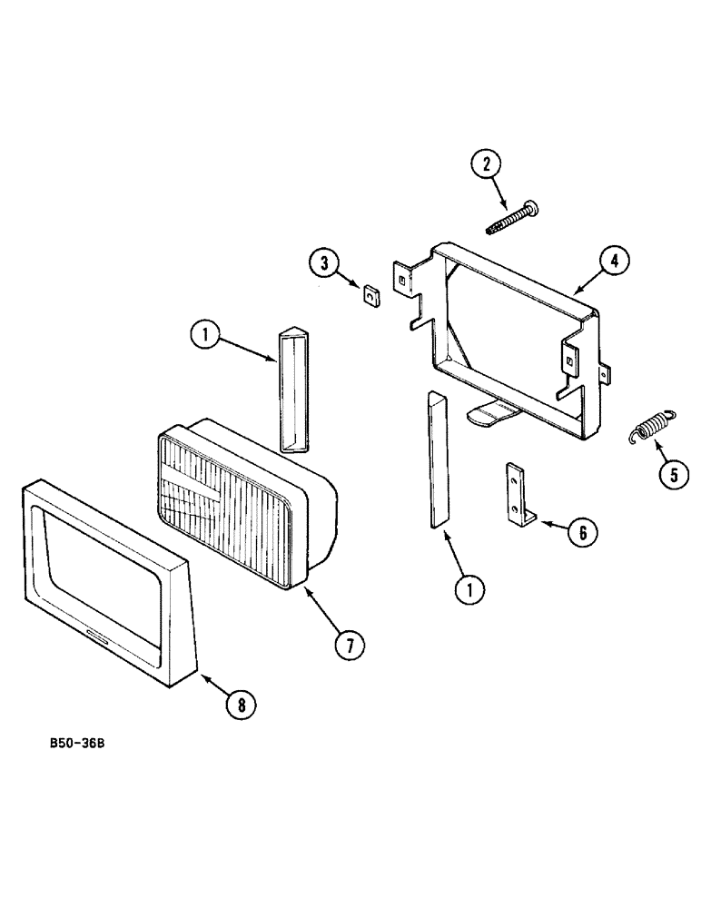 Схема запчастей Case IH 248 - (4-224) - HEAD LIGHT (04) - ELECTRICAL SYSTEMS