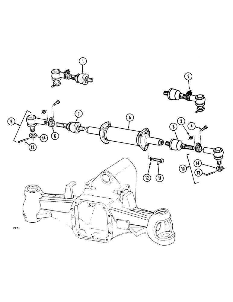 Схема запчастей Case IH 2150 - (5-32) - STEERING CYLINDER, CONNECTIONSS, MFD (05) - STEERING