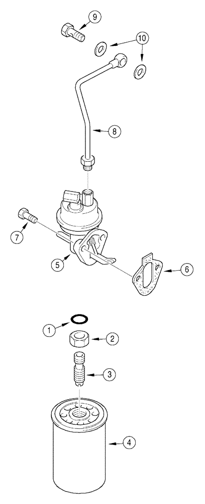 Схема запчастей Case IH 5130 - (3-014) - FUEL FILTER , 6-590 ENGINE, NATURAL ASPIRATED, 5130 / 5230 TRACTORS (03) - FUEL SYSTEM