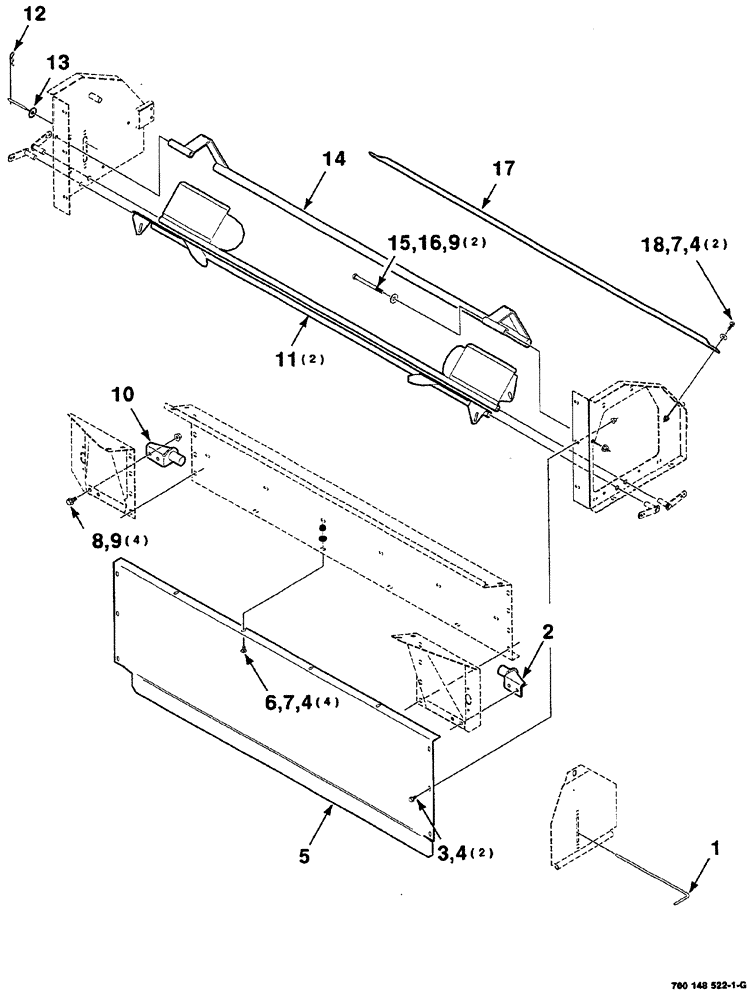 Схема запчастей Case IH RS561 - (07-046) - MESH WRAP ROLLER SUPPORT ASSEMBLY (12) - MAIN FRAME