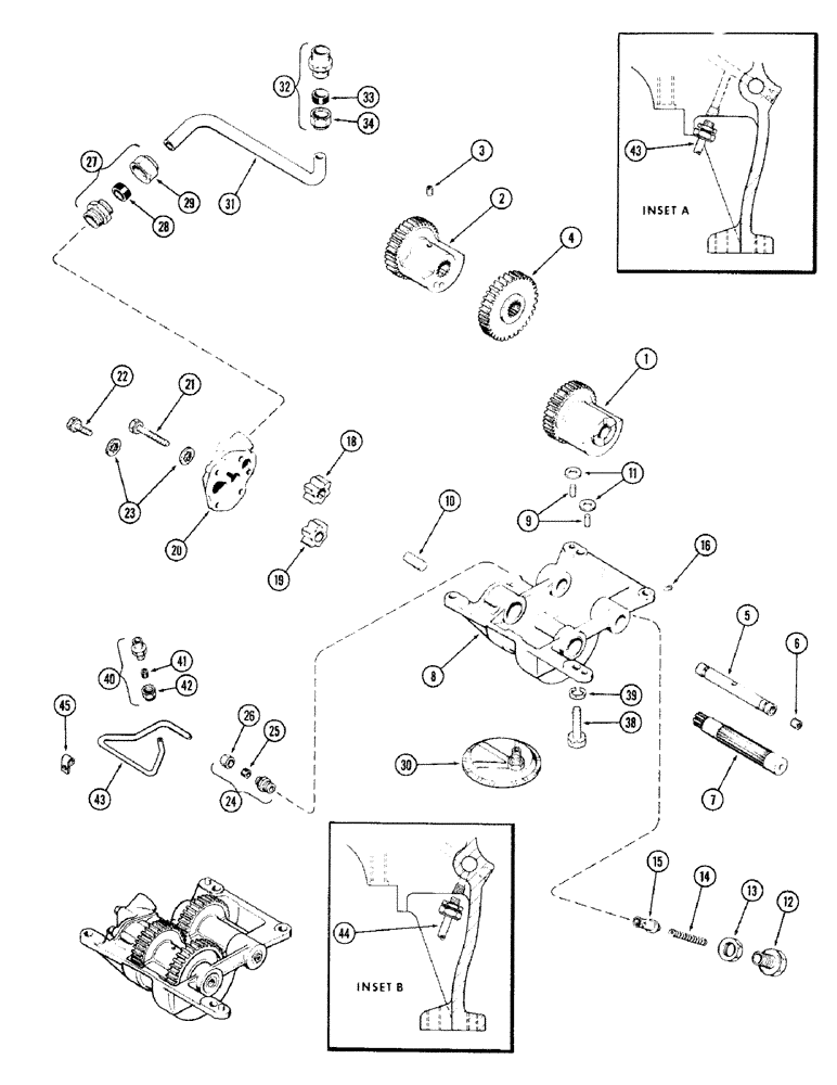 Схема запчастей Case IH 870 - (025A) - 3 GEAR BALANCER & OIL PUMP, (336B) DIESEL ENGINE (02) - ENGINE