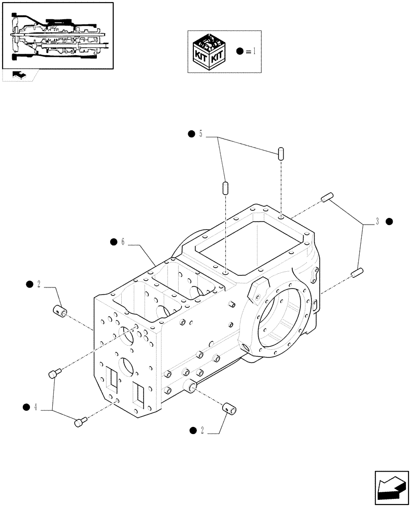 Схема запчастей Case IH FARMALL 60 - (1.21.0/01[02]) - 20X12 TRANSMISSION WITH SYNCHRO SHUTTLE AND CREEPER - REAR TRANSMISSION BOX (VAR.335113-335115-336115-743904) (03) - TRANSMISSION