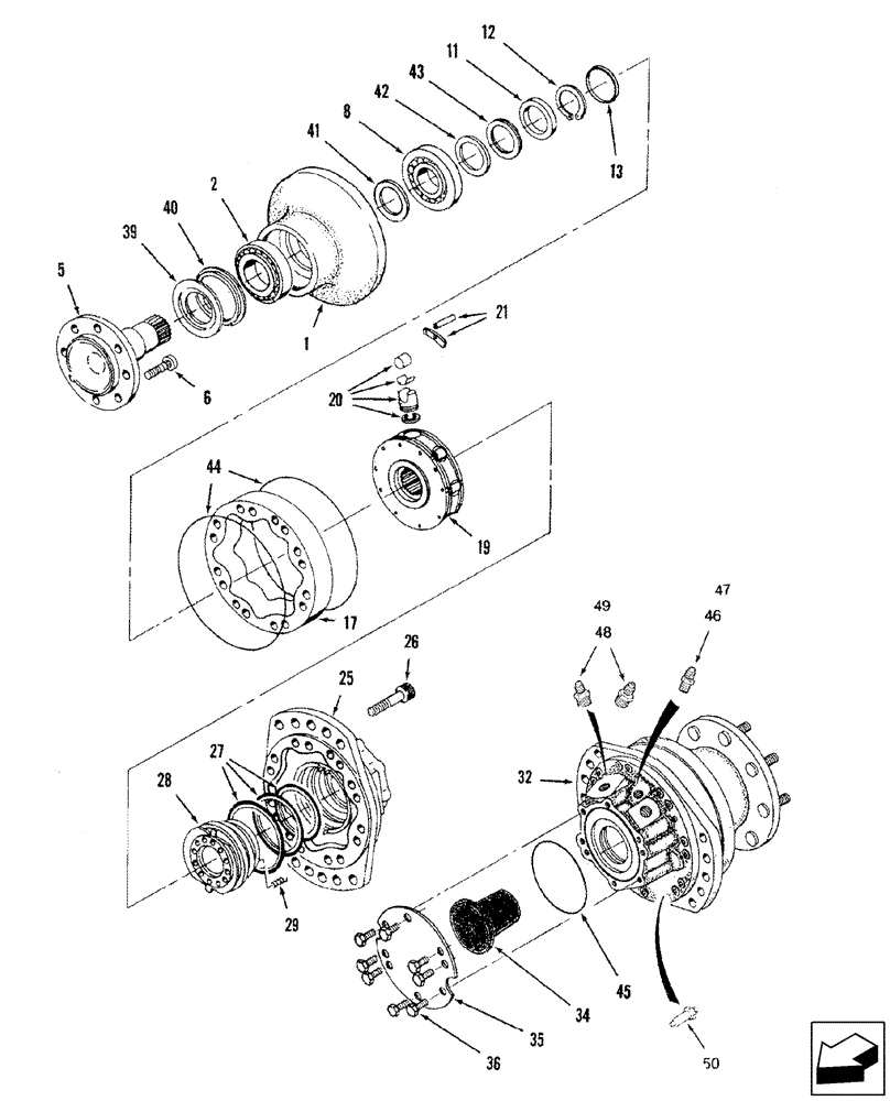 Схема запчастей Case IH 2577 - (44.200.04) - MOTOR ASSY - WHEEL DRIVE - POWER GUIDE AXLE - CORN AND GRAIN COMBINE (44) - WHEELS