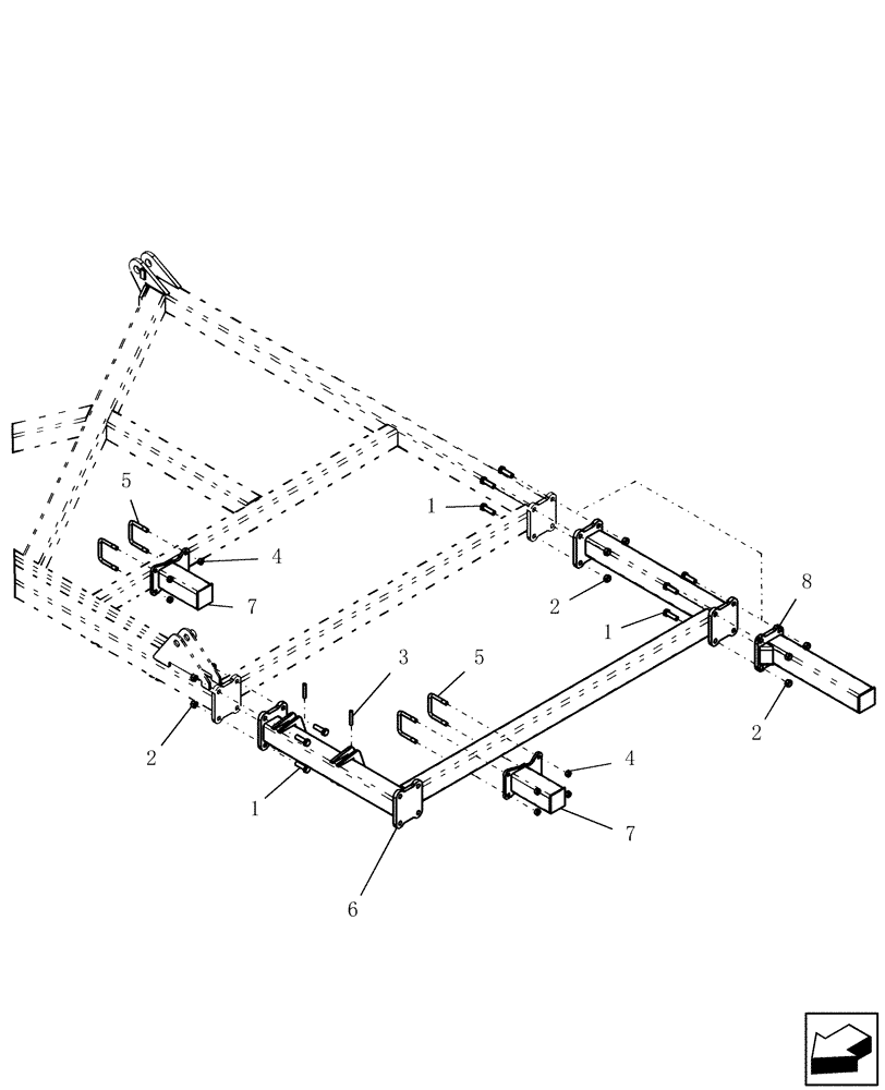 Схема запчастей Case IH PTX300 - (1.051.1) - WING EXTENSIONS (STUBS) ASN CBJ0015121 (12) - FRAME