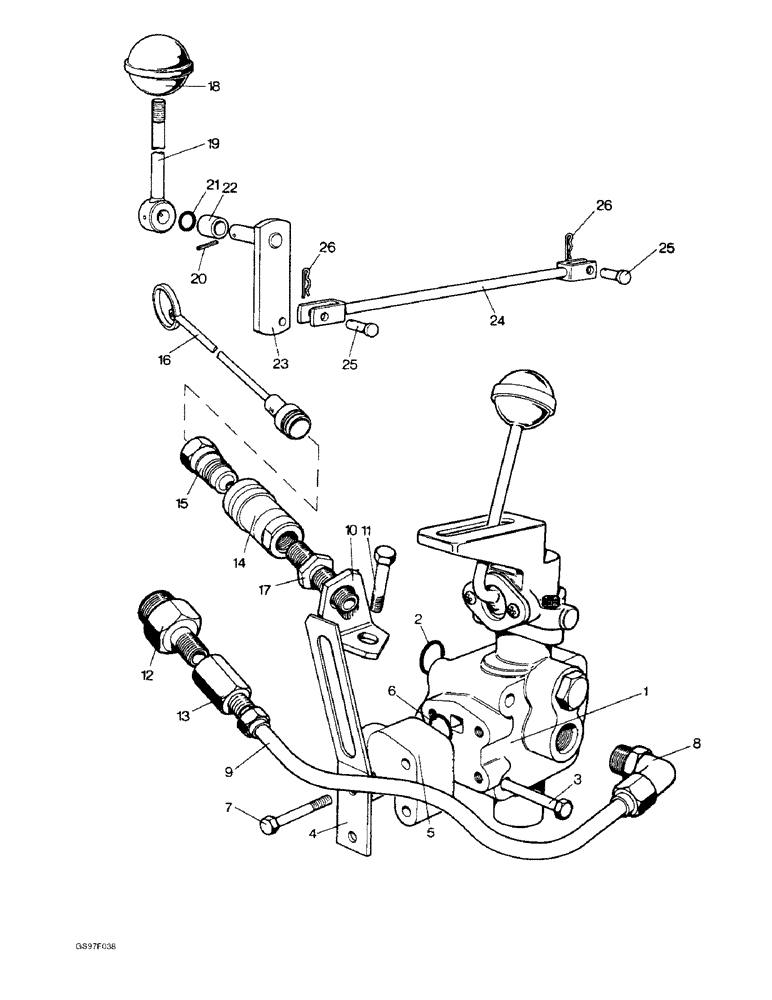 Схема запчастей Case IH 885 - (8-34) - THREE-WAY TAKE OFF VALVE UNITS (08) - HYDRAULICS