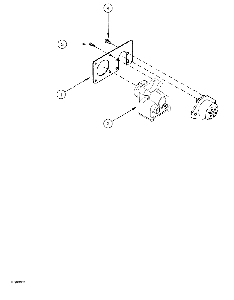 Схема запчастей Case IH AFS - (05-24) - IMPLEMENT CONNECTOR MOUNTING (CX50 - CX100 CAB TRACTOR, MX MAXXUM TRACTORS) (55) - ELECTRICAL SYSTEMS