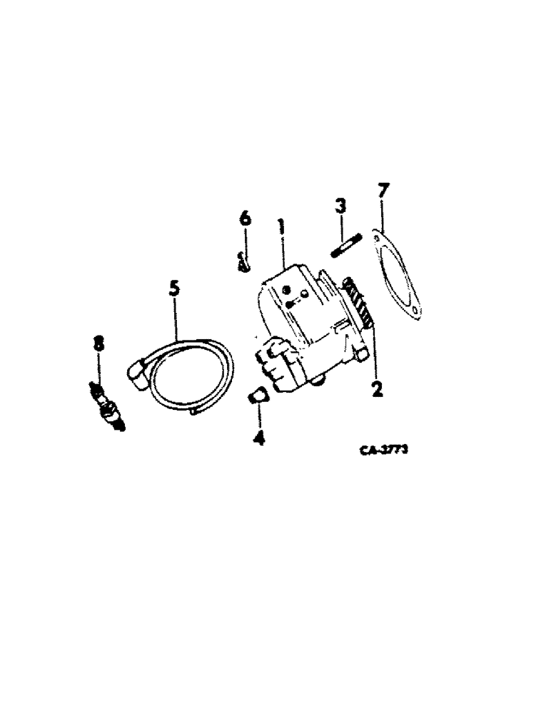 Схема запчастей Case IH DG4D - (K-16) - MAGNETO, SPARK PLUGS AND CABLES, 3200A LOADERS 