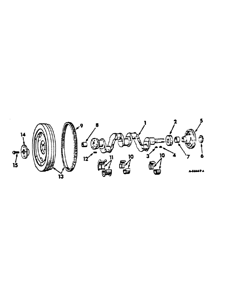 Схема запчастей Case IH C-146 - (D-11) - CRANKCASE, FLYWHEEL AND BEARINGS 