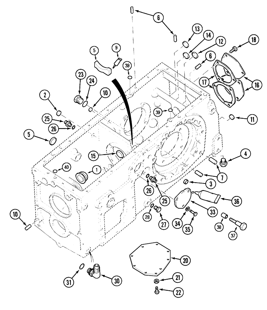 Схема запчастей Case IH CX50 - (06-12) - REAR FRAME (06) - POWER TRAIN