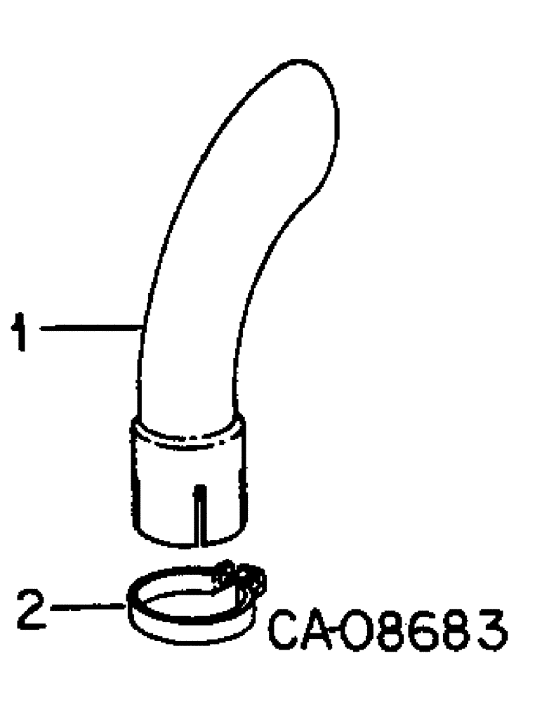 Схема запчастей Case IH 884 - (12-08B) - EXHAUST EXTENSION, TRACTORS WITH STRAIGHT MUFFLER END Power