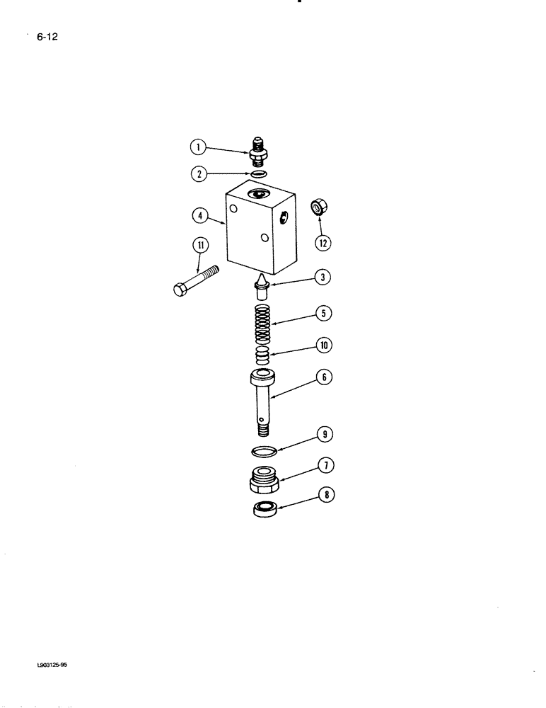 Схема запчастей Case IH 1620 - (6-12) - FOOT-N-INCH VALVE (03) - POWER TRAIN