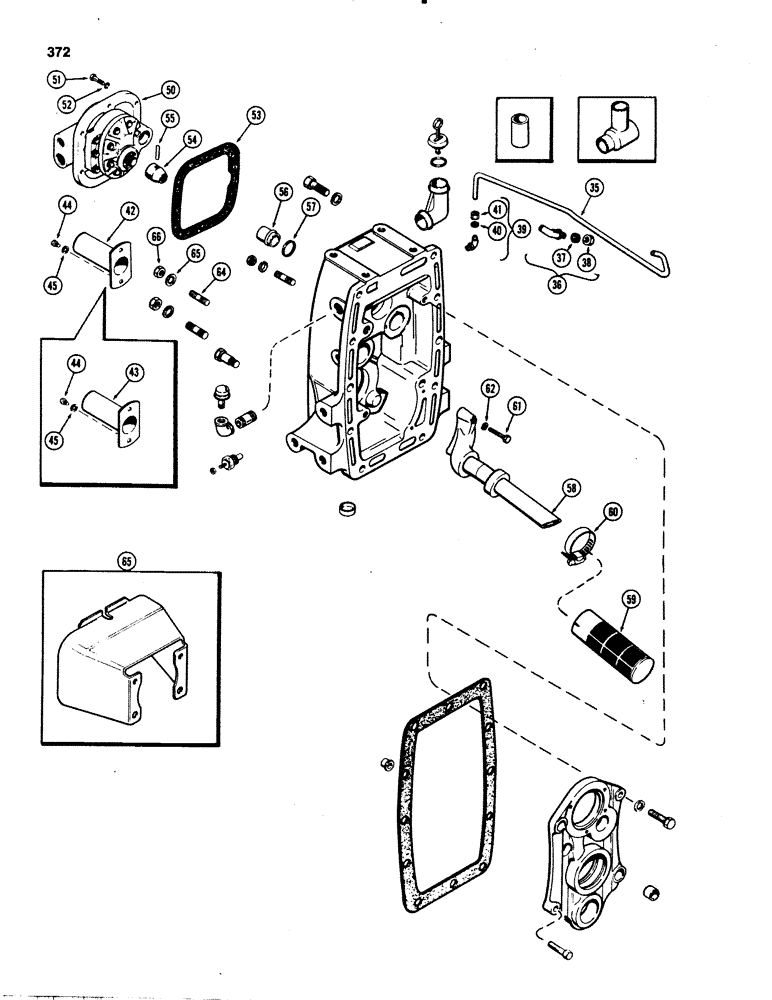 Схема запчастей Case IH 1070 - (0372) - PTO HOUSING, WITH PTO (06) - POWER TRAIN