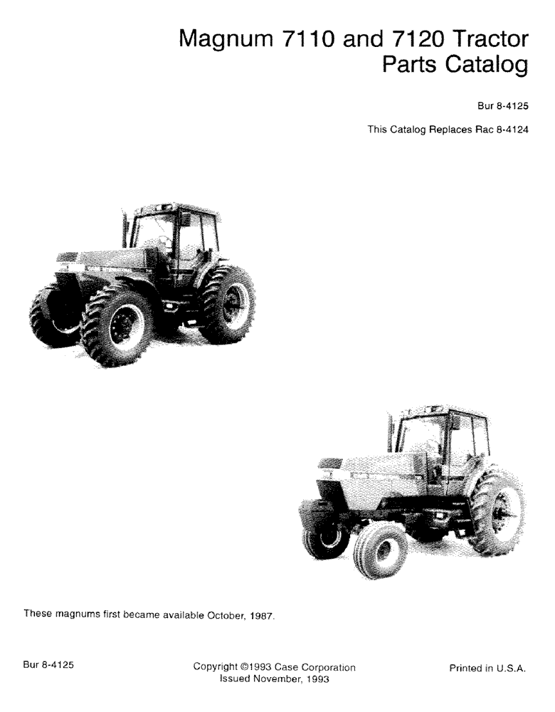 Схема запчастей Case IH 7120 - (1-01) - PARTS CATALOG (00) - PICTORIAL INDEX