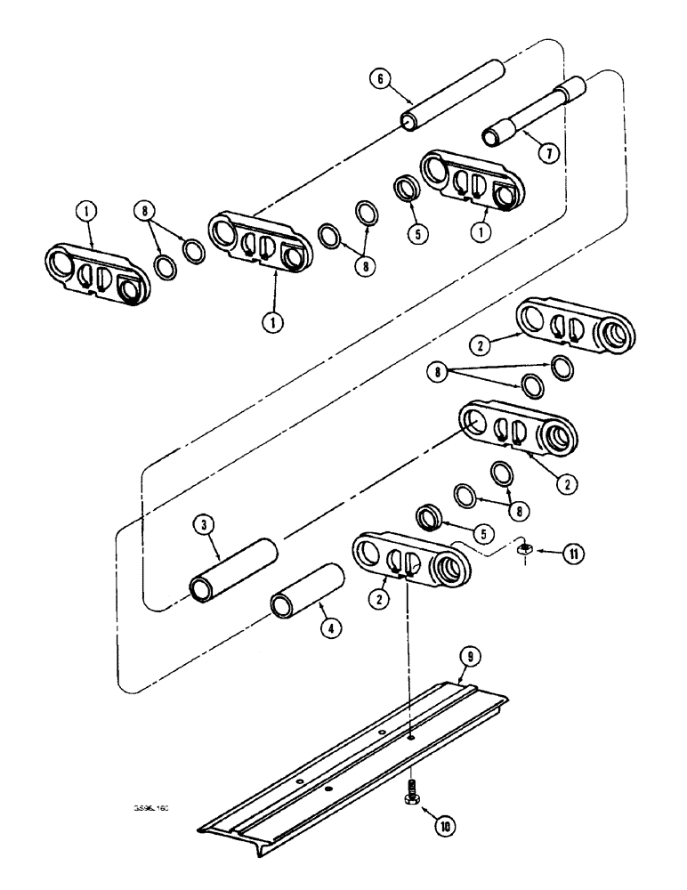 Схема запчастей Case IH 1660 - (6-86) - TRACK CHAIN (03) - POWER TRAIN