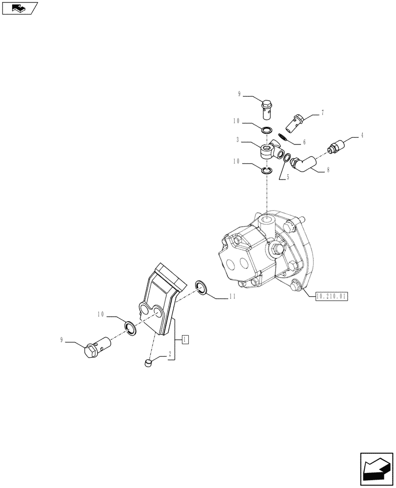 Схема запчастей Case IH F3BFE613A A002 - (10.216.03) - FUEL LINES & RELATED PARTS (504078280 - 504055384) (10) - ENGINE