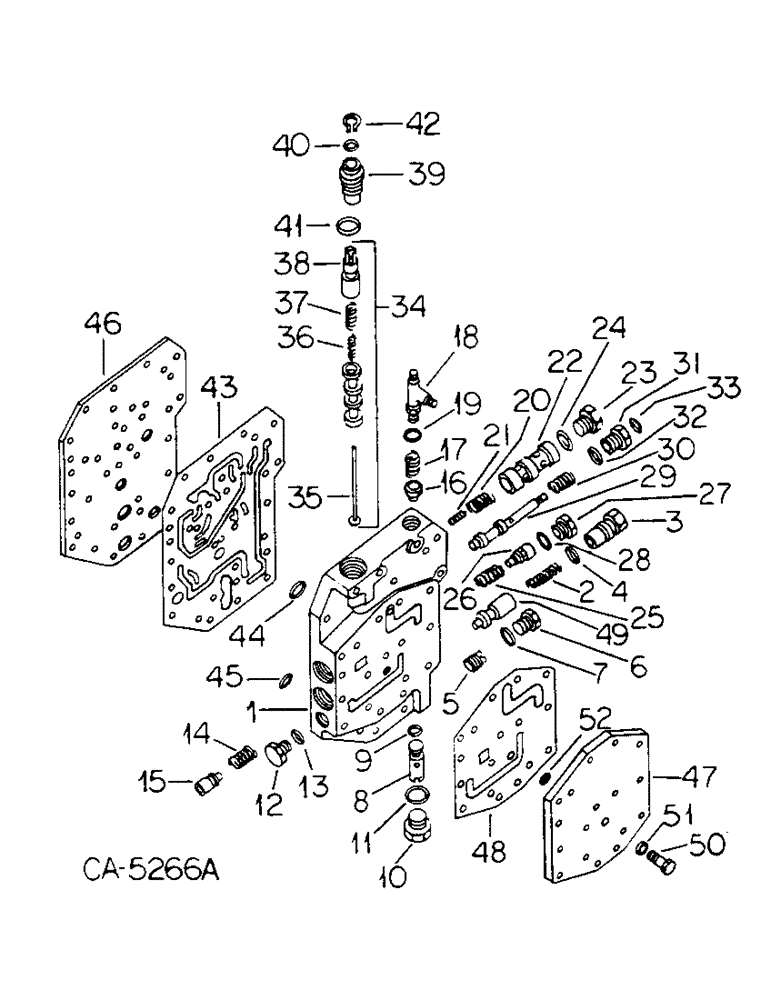 Схема запчастей Case IH 6788 - (10-16) - HYDRAULICS, MULTIPLE CONTROL VALVE, TRACTORS WITH TORQUE AMPLIFIER (07) - HYDRAULICS