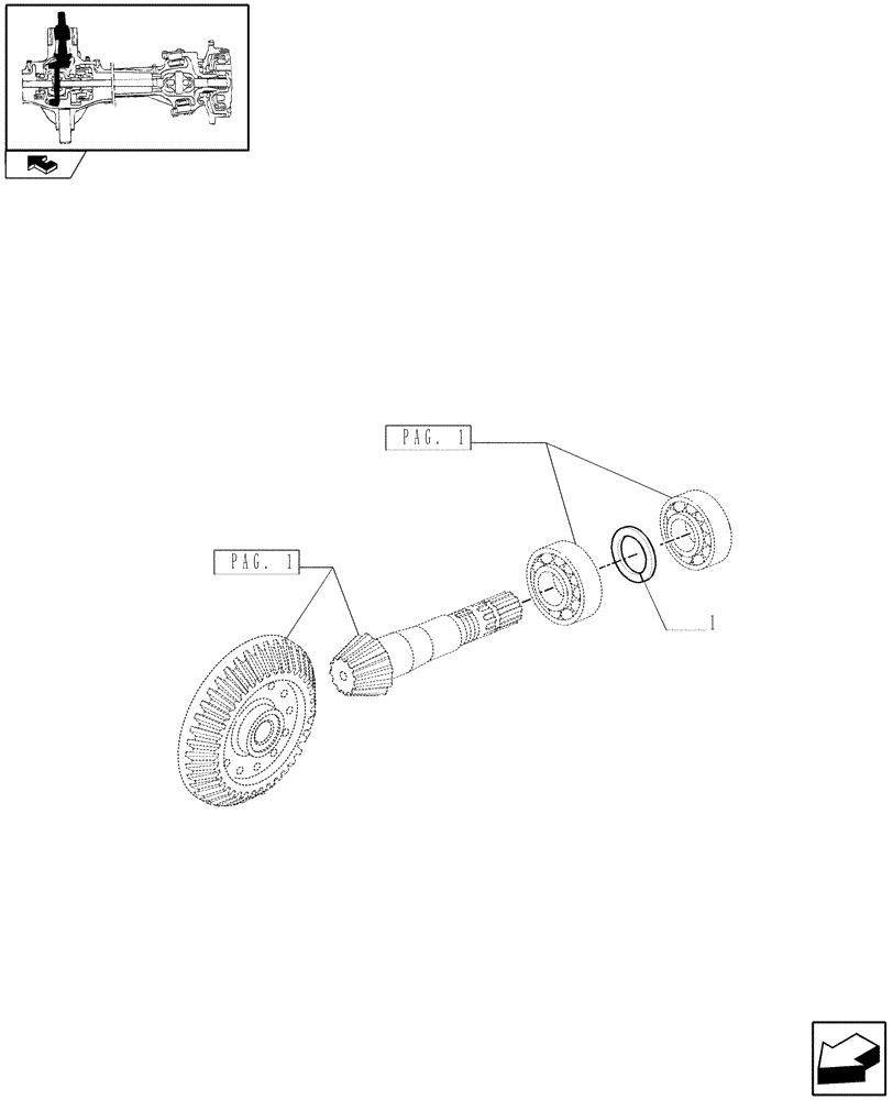 Схема запчастей Case IH PUMA 155 - (1.40. 1/06[02]) - (CL.4) FRONT AXLE W/MULTI-PLATE DIFF. LOCK AND STEERING SENSOR - ADJUSTING SHIMS (04) - FRONT AXLE & STEERING