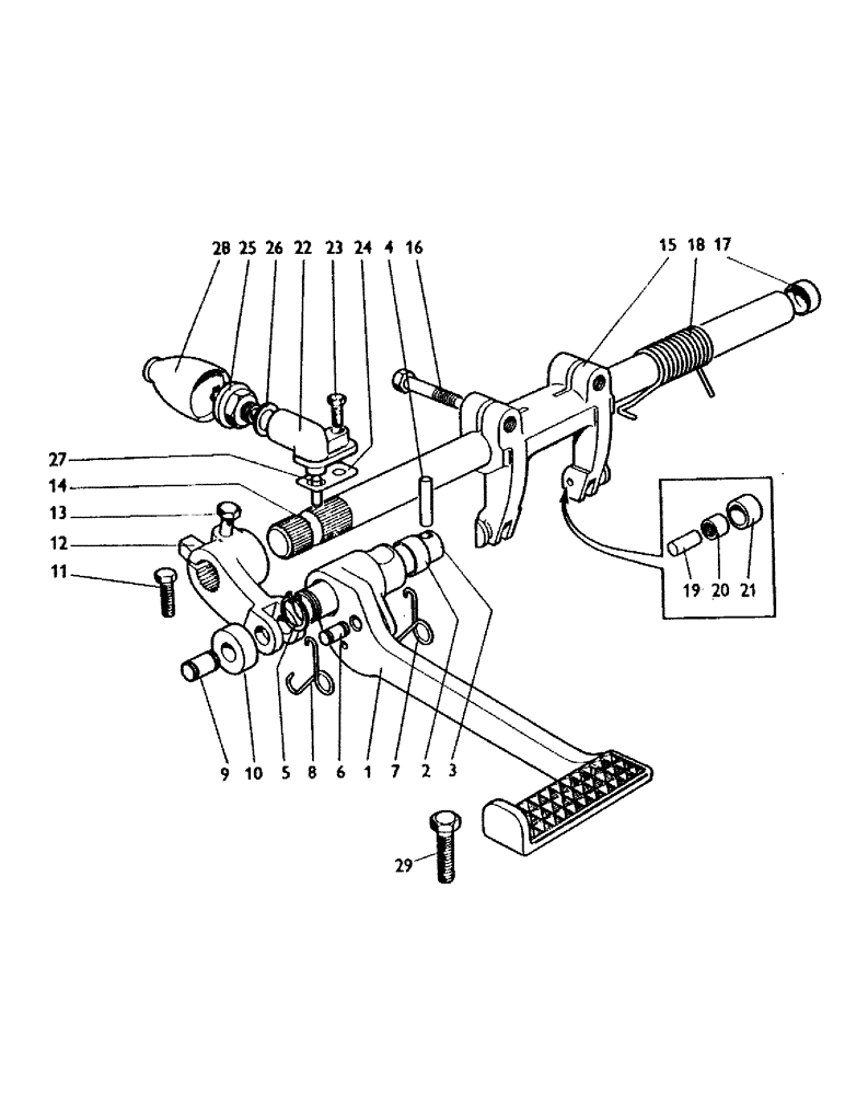 Схема запчастей Case IH 780 - (026) - CLUTCH, FOOT CONTROL (03.1) - CLUTCH