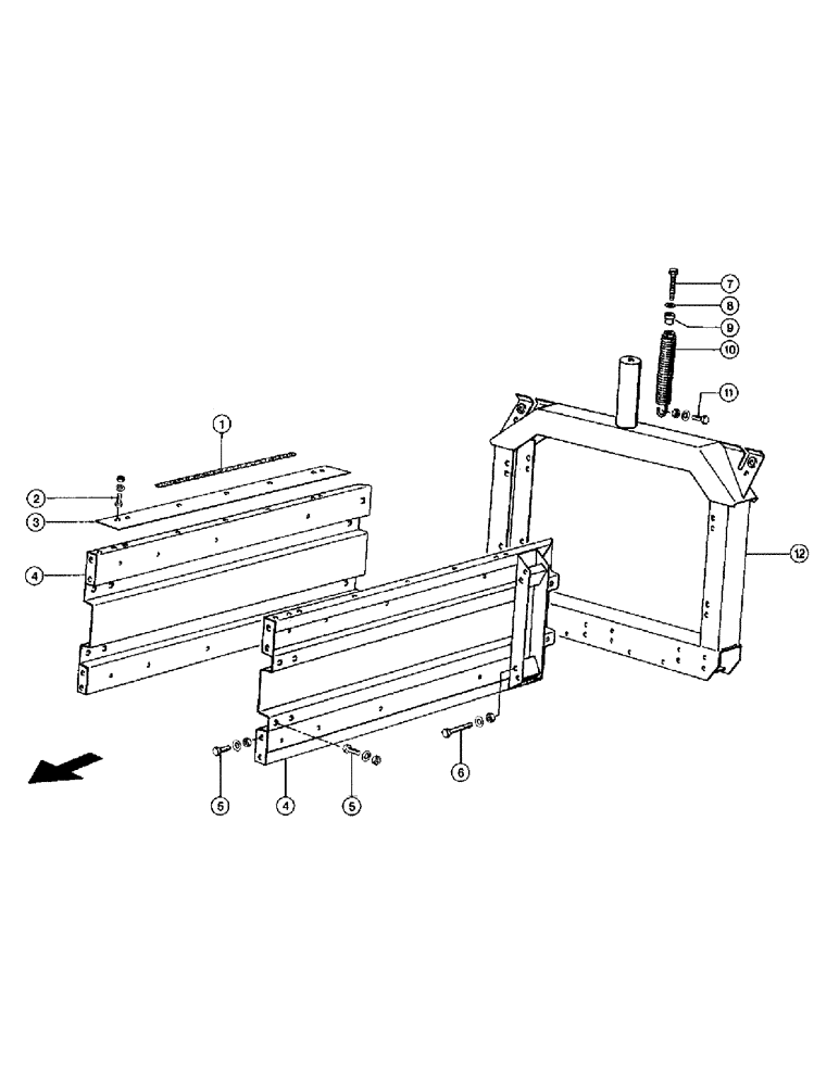 Схема запчастей Case IH 110 - (042A) - BALE CHAMBER, FROM SERIAL NO. 04400305 (12) - BALER HOUSING