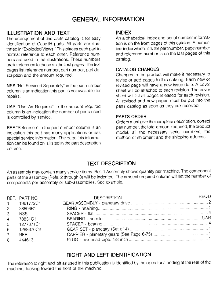 Схема запчастей Case IH 2394 - (1-04) - GENERAL INFORMATION (00) - PICTORIAL INDEX