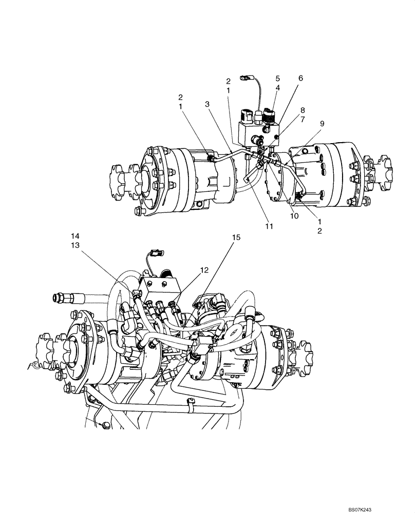 Схема запчастей Case IH 465 - (07-01) - BRAKE/TWO SPEED SYSTEM - HYDRAULIC (07) - BRAKES