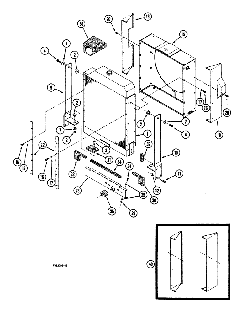 Схема запчастей Case IH 9150 - (2-02) - RADIATOR MOUNTING (02) - ENGINE