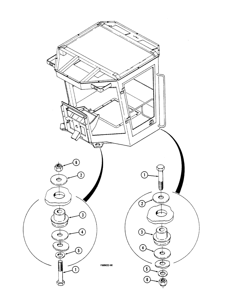 Схема запчастей Case IH 9150 - (9-034) - MOUNTS, CAB AND ROPS (09) - CHASSIS/ATTACHMENTS