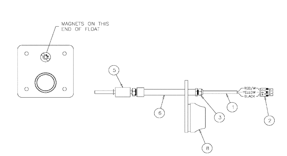 Схема запчастей Case IH 3150 - (06-028) - LEVEL TEMP SWITCH GROUP Hydraulic Plumbing