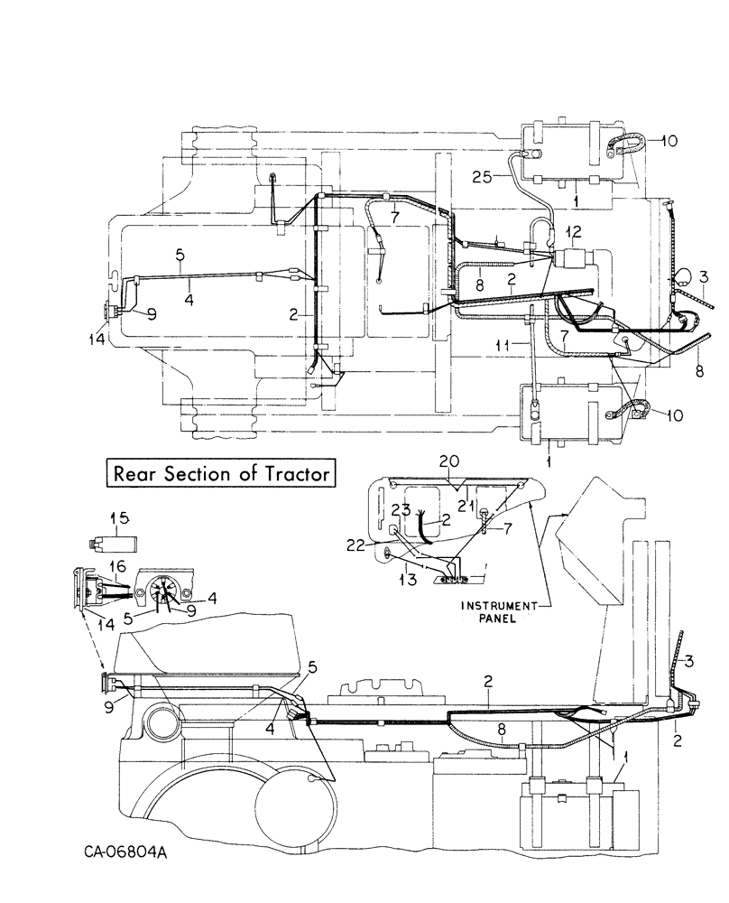 Схема запчастей Case IH 3388 - (08-02[A]) - ELECTRICAL, STARTING AND LIGHTING, REAR SECTION OF TRACTOR (06) - ELECTRICAL