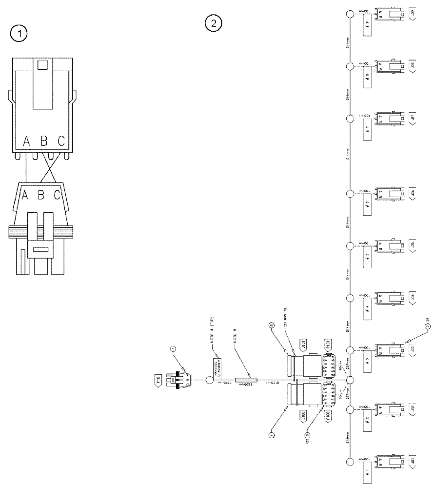 Схема запчастей Case IH SPX3310 - (12-013) - HARNESS, AIM COMMAND (06) - ELECTRICAL