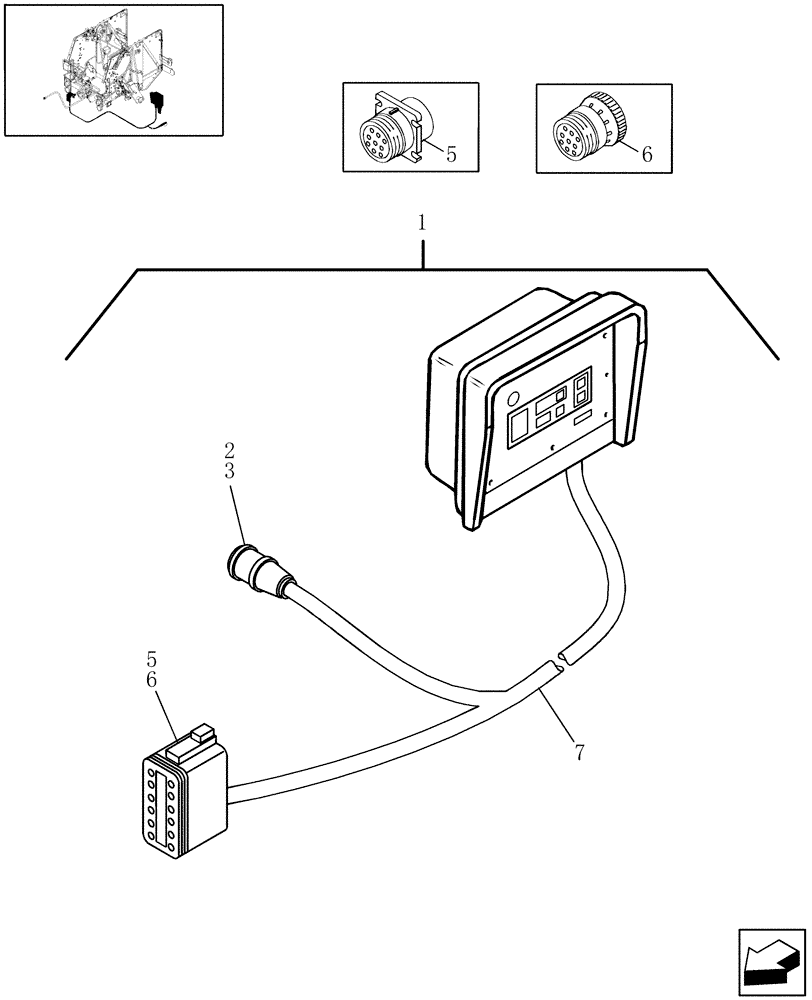 Схема запчастей Case IH RBX453 - (06.35) - ELECTRONIC CONTROL UNIT, ELECTRIC WRAP, NORTH AMERICA (06) - ELECTRICAL SYSTEMS