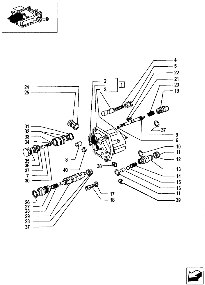 Схема запчастей Case IH JX75 - (1.82.4/ A) - CONTROL VALVE AND LIFT VALVES - PARTS COMPONENTS (07) - HYDRAULIC SYSTEM