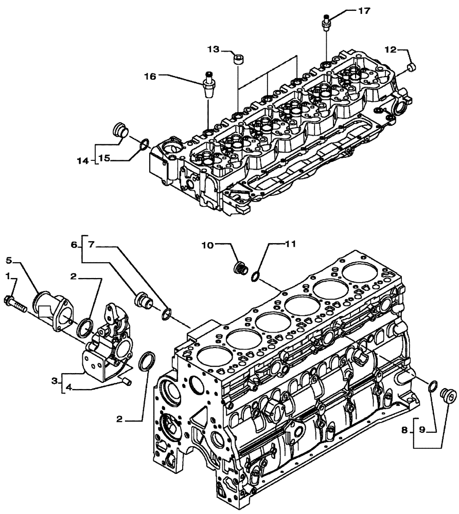 Схема запчастей Case IH SPX3320 - (03-034) - COOLING SYSTEM - ENGINE (01) - ENGINE