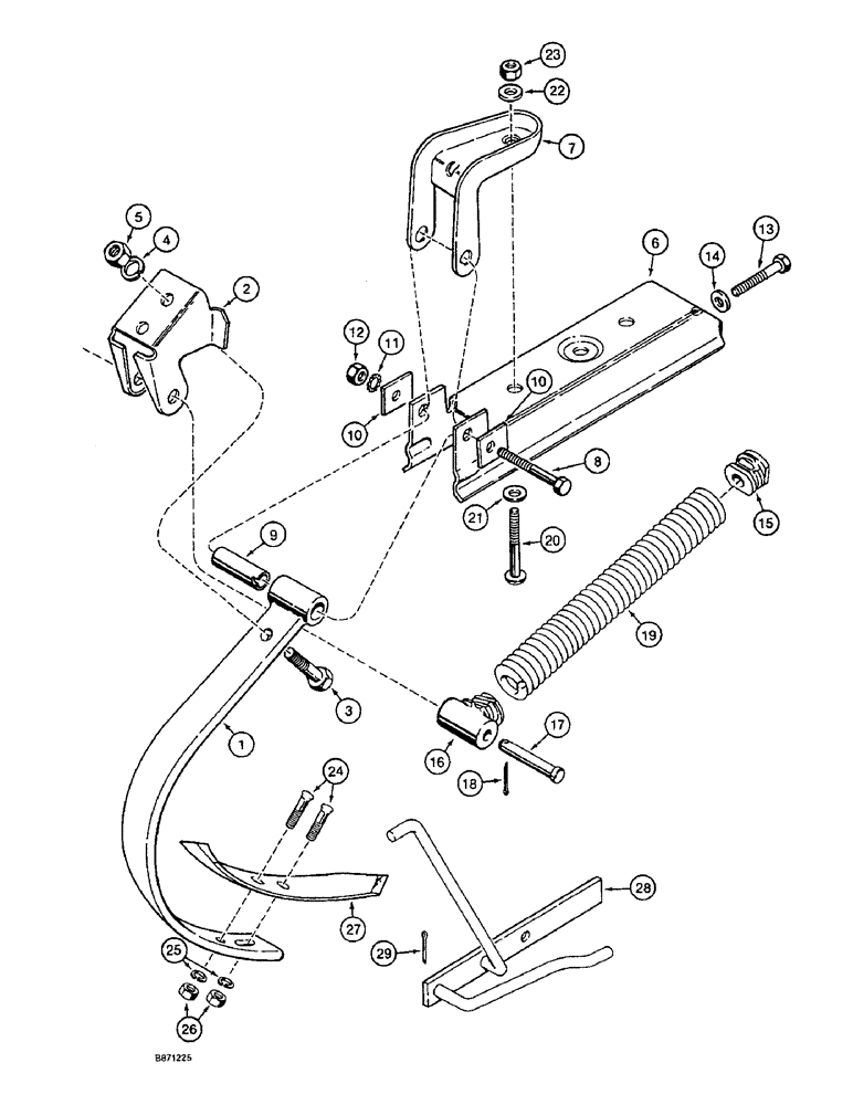 Схема запчастей Case IH 4900 - (9-48) - VIBRA CHISEL SHANK (09) - CHASSIS/ATTACHMENTS