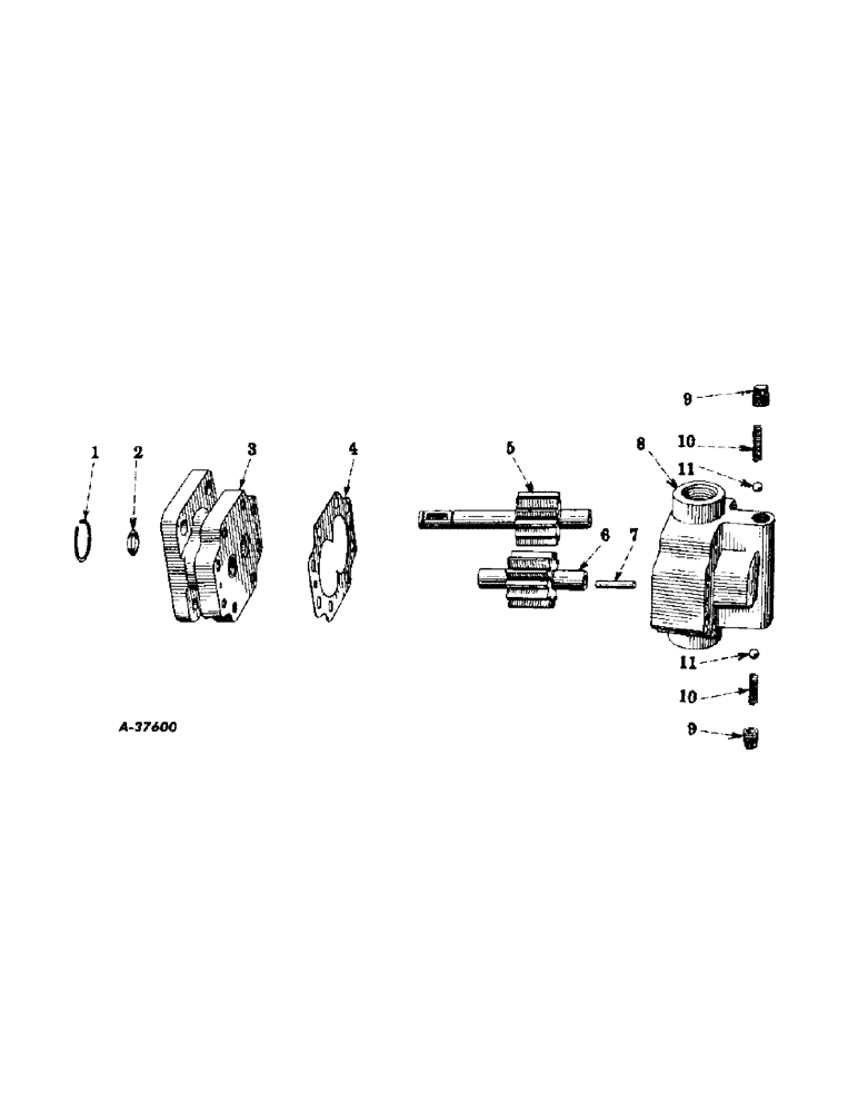 Схема запчастей Case IH 200 - (257) - HYDRAULIC SYSTEM, HYDRAULIC MOTOR, FOR FARMALL 200 TRACTORS EQUIPPED WITH HYDRA-CREEPER (07) - HYDRAULIC SYSTEM