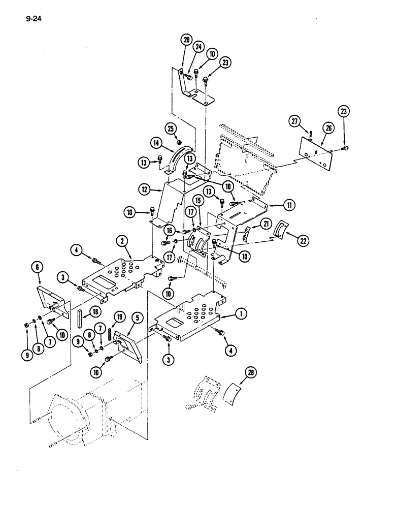 Схема запчастей Case IH 255 - (9-24) - STEPS AND SUPPORTS (09) - CHASSIS/ATTACHMENTS